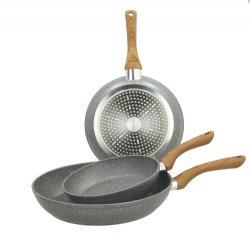 Forged aluminum fry pan set