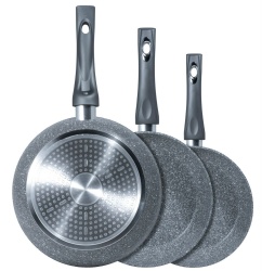 Forged aluminum fry pan set